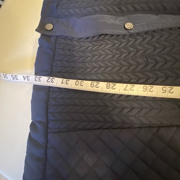 Liverpool Jacket Winter Trench Coat Quilted Hooded MidnightBlue Zip Snap Women L - Picture 3 of 10